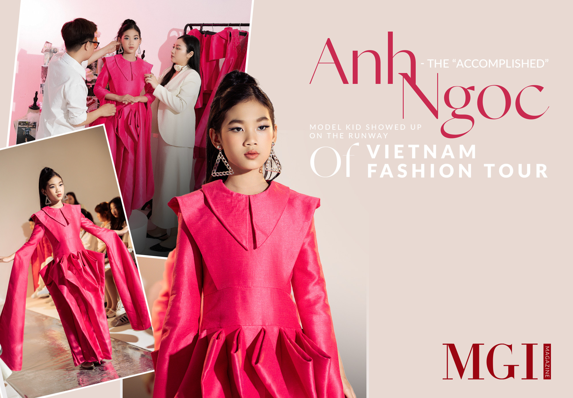 Anh Ngoc - the model kid “for all seasons” showing up on the stage of Vietnam Fashion Tour